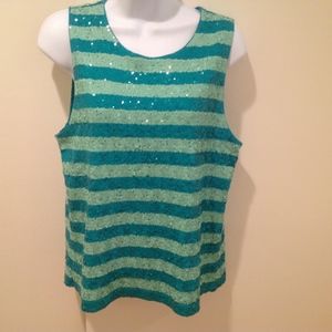 SOLD-NWT - J. Crew Sequin Top Sleeveless Size M